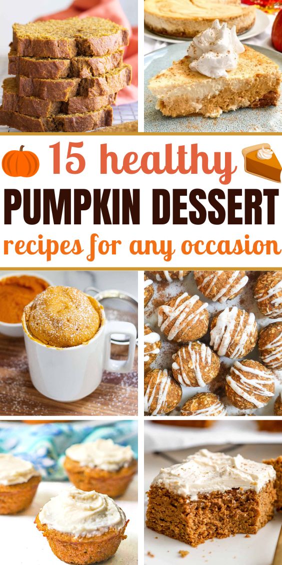 15 healthy pUMPKIN DESSERT recipes