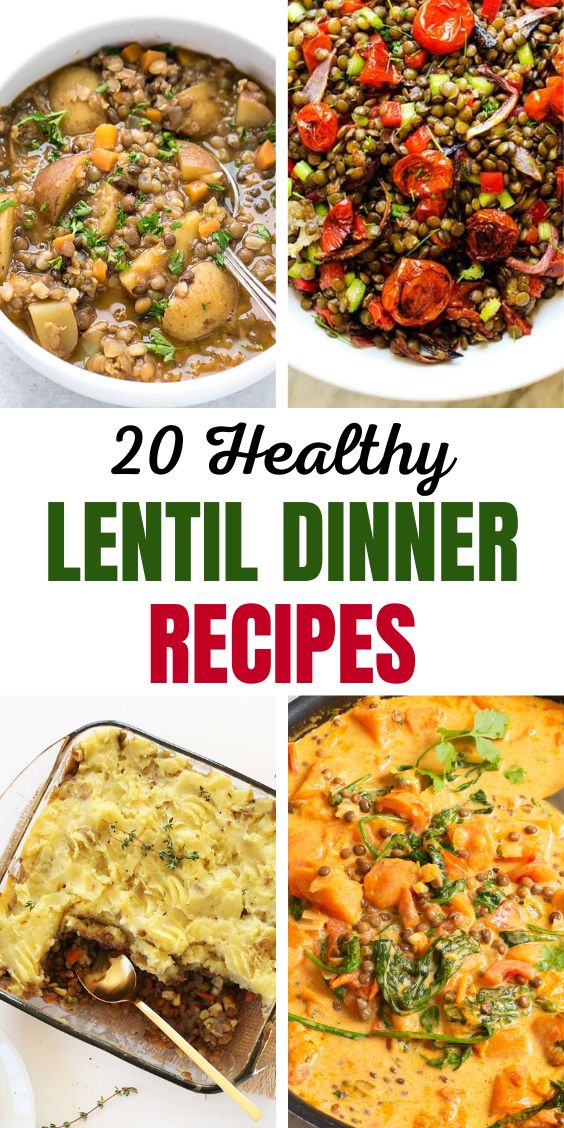 20 HEALTHY lentil DINNER RECIPES