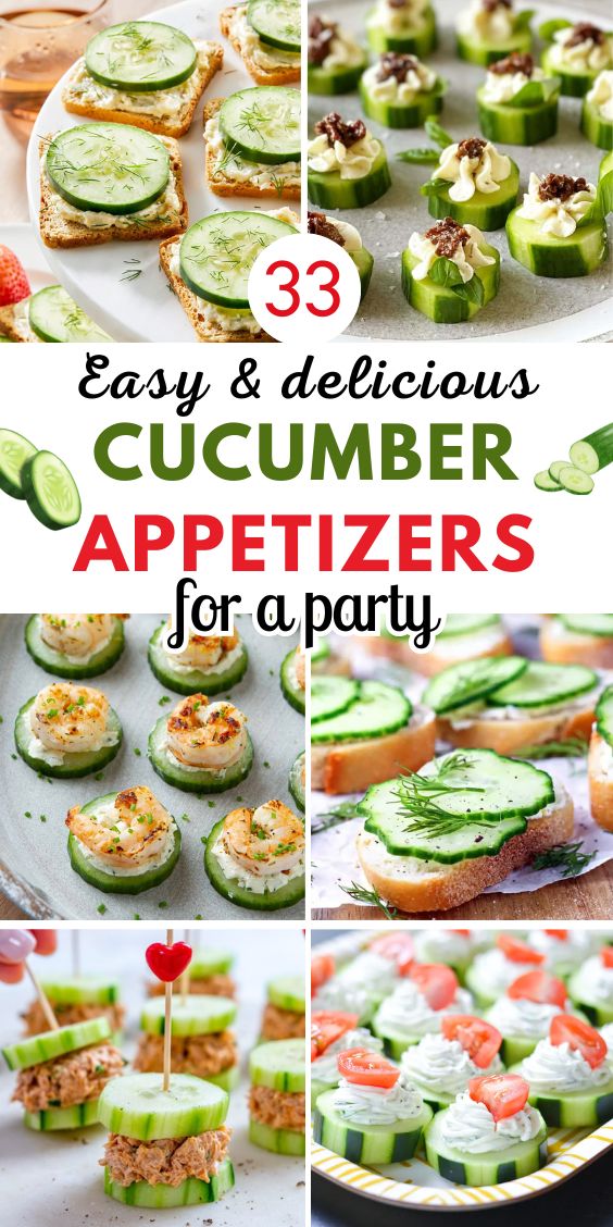 33 Easy Cucumber Appetizers for Party