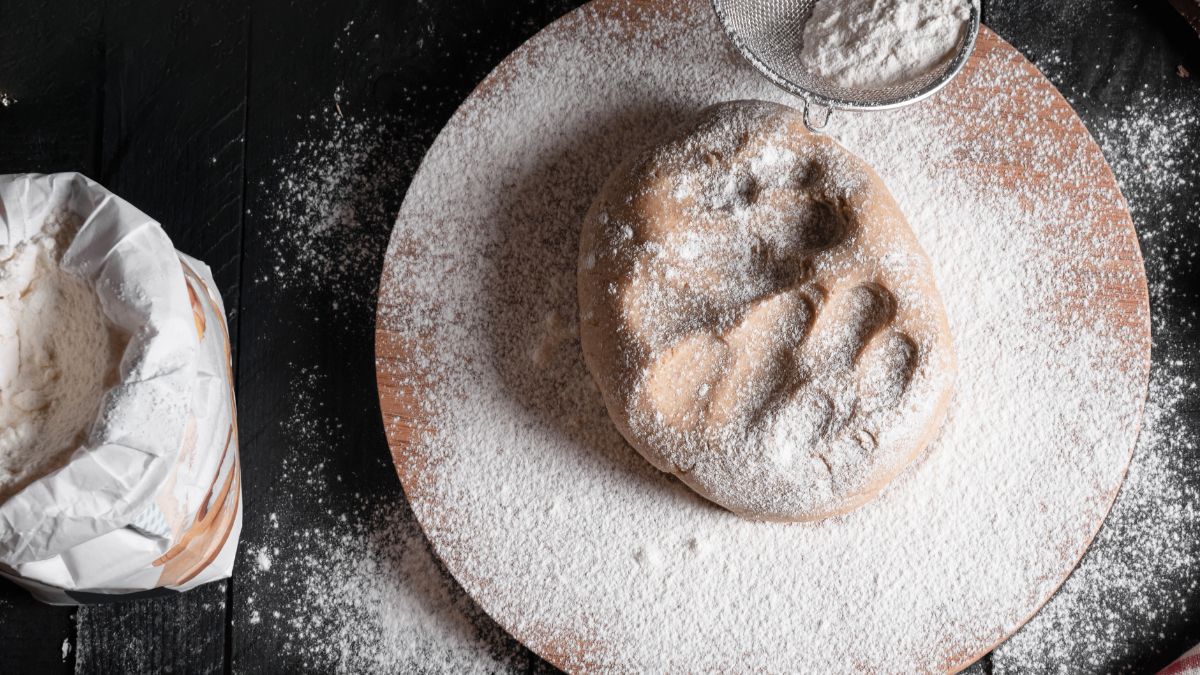 Adding Flour to Gingerbread Dough