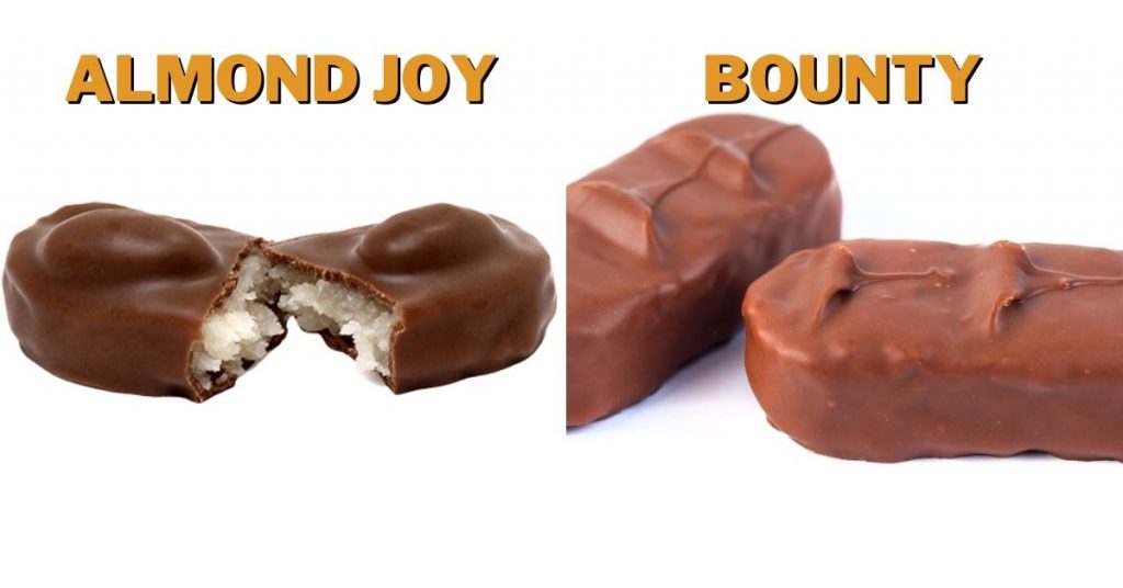 Almond Joy vs Bounty