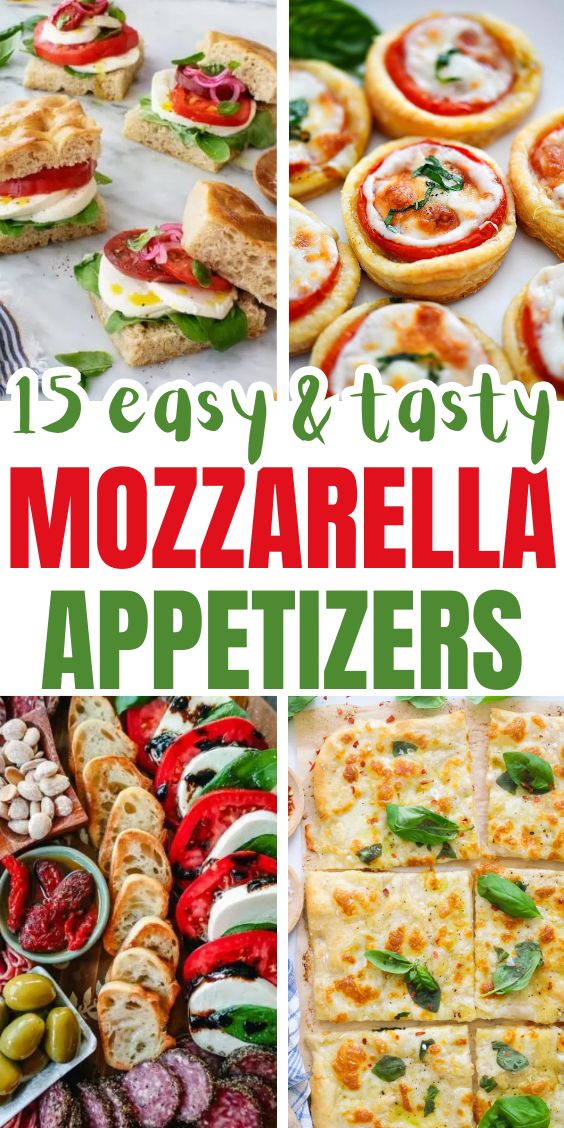 Appetizers With fresh mozzarella cheese