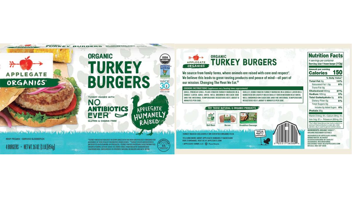 Applegate Organics Turkey Burgers