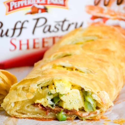 Asparagus Bacon Egg Cheese Strudel