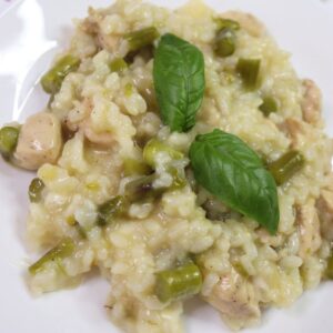 Asparagus Chicken Risotto easy recipe