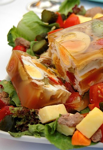 Aspic with eggs