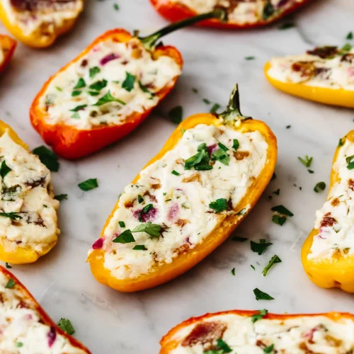 Bacon Goat Cheese Stuffed Mini Peppers 12