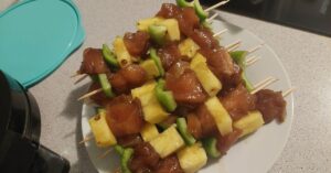 Baked Pineapple Teriyaki Chicken Kebabs