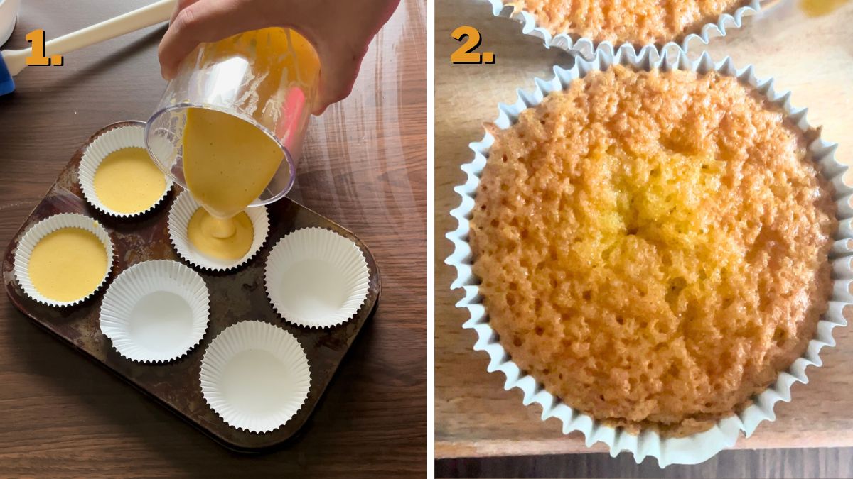 Baking the Tiramisu Cupcakes with Coffee Marsala Syrup