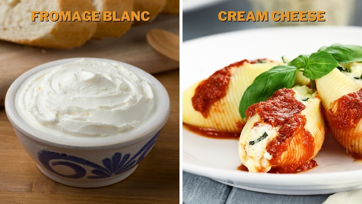 Best Ricotta Cheese Substitutes for stuffed shells: fromage blanc and cream cheese
