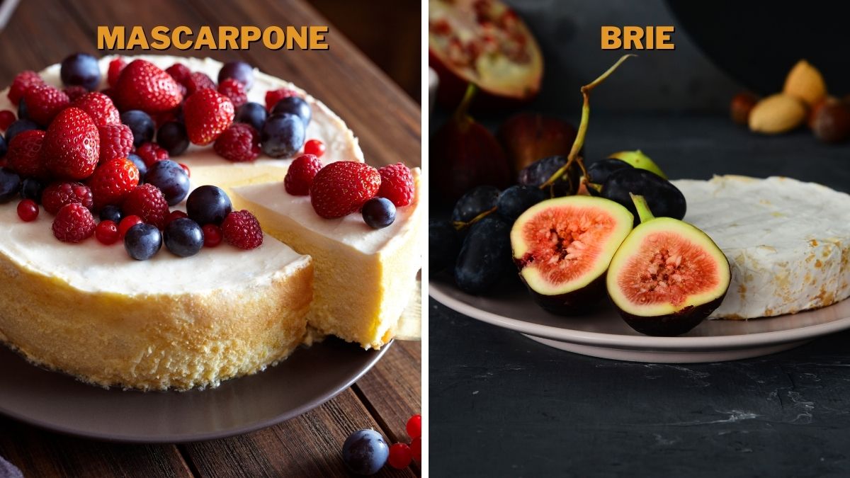 Best Ricotta Cheese Substitutes in desserts: mascarpone and Brie