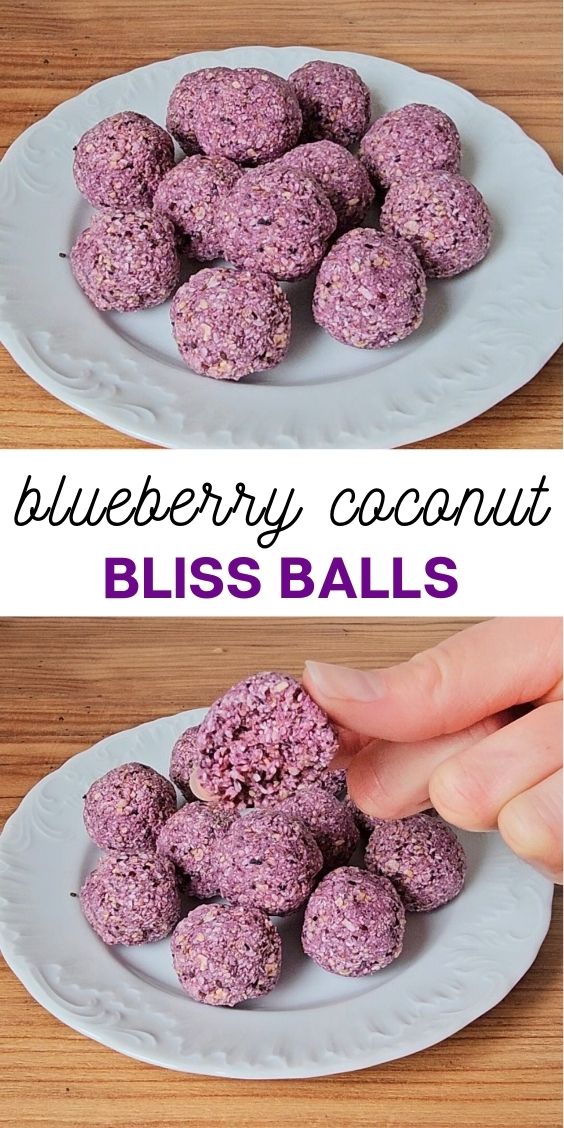 Blueberry Coconut Bliss Balls energy balls