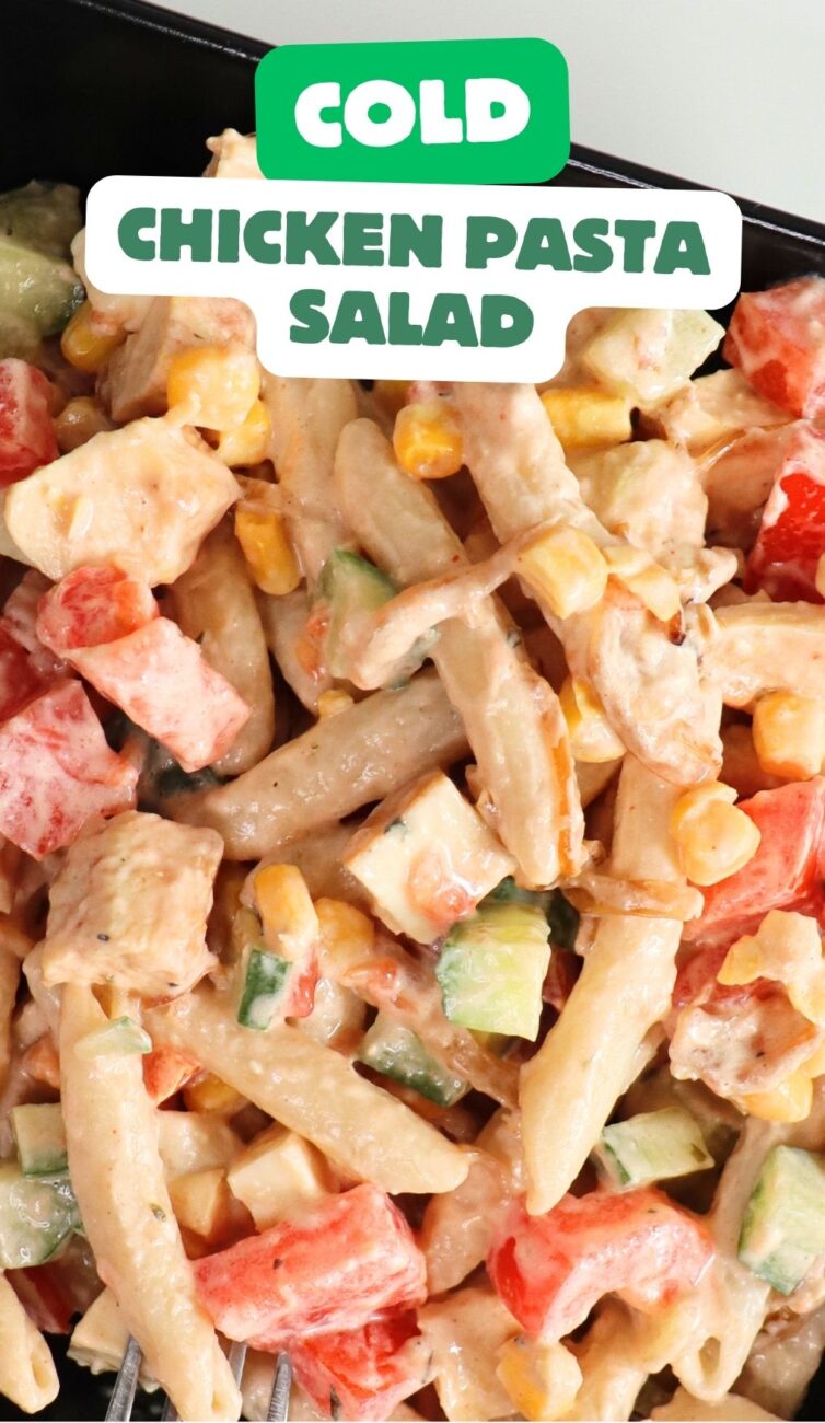 COLD chicken pasta salad easy recipe
