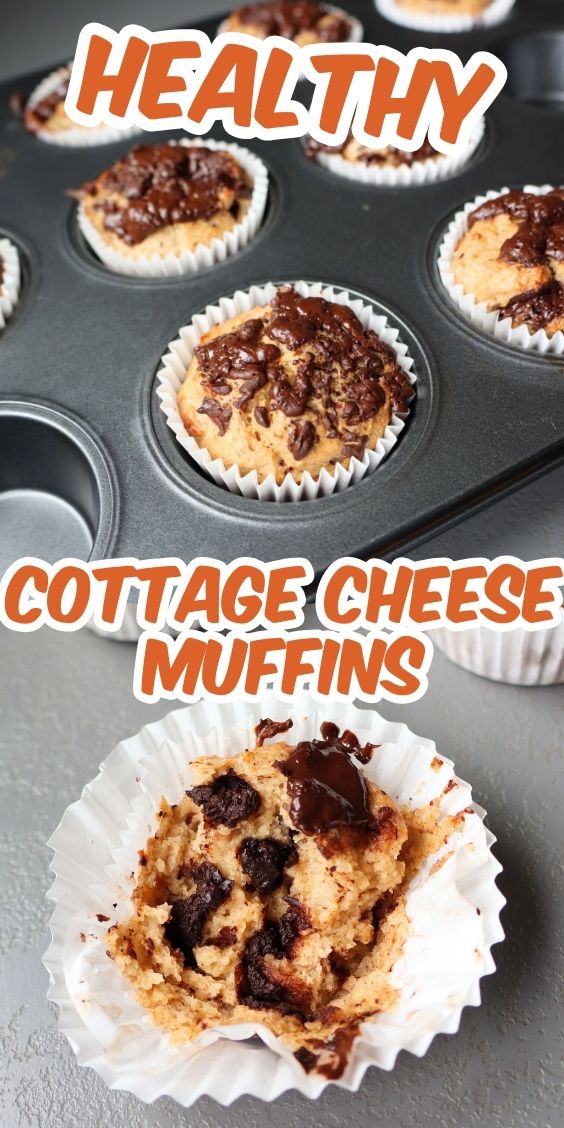 COTTAGE CHEESE CHOCOLATE CHIP MUFFINS with oats