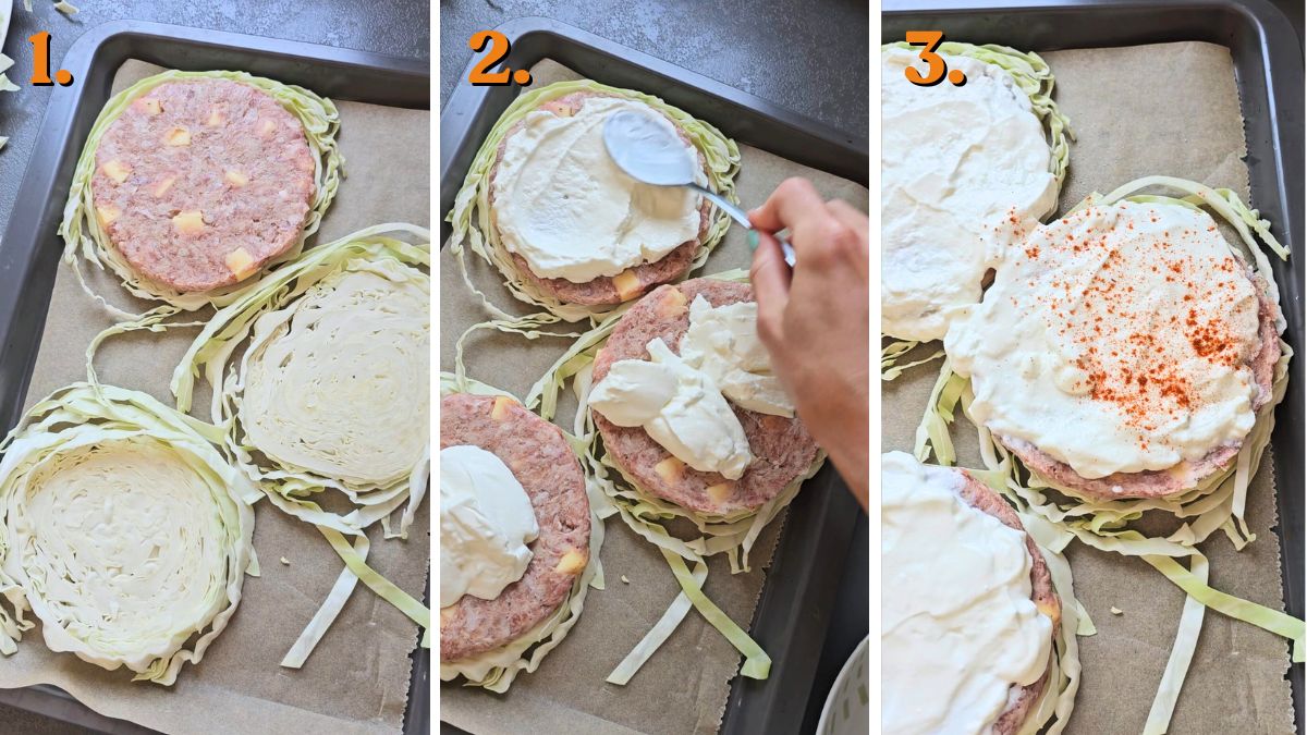 Cabbage and Ground Beef Patties recipe