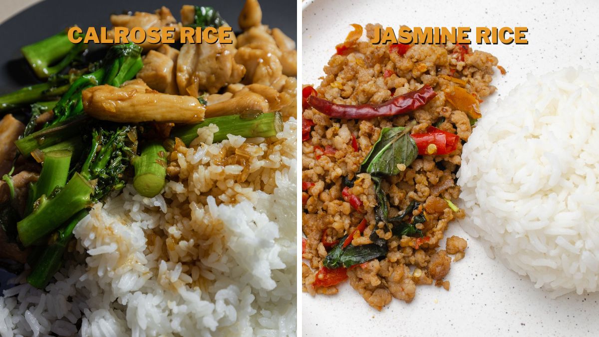 Calrose Rice with stir fry vs. Jasmine rice with Indian dish