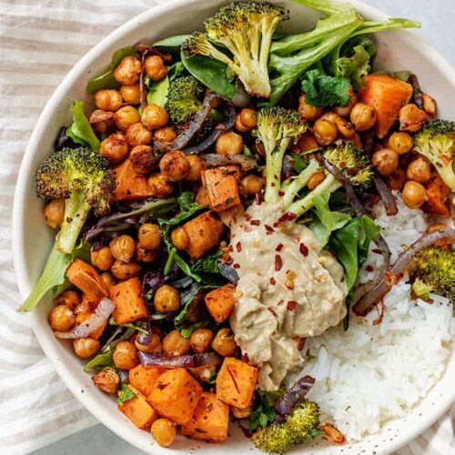 Chickpea Sweet Potato Sheet Pan feat