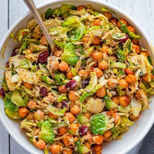 Chickpeas Brussels Vegan Caesar Salad