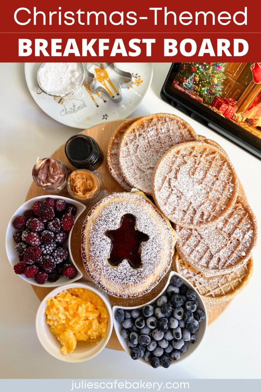 Christmas Themed Breakfast Charcuterie Board pin