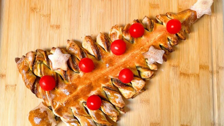 Homemade Christmas Tree Pesto Breadsticks (Recipe from Scratch)