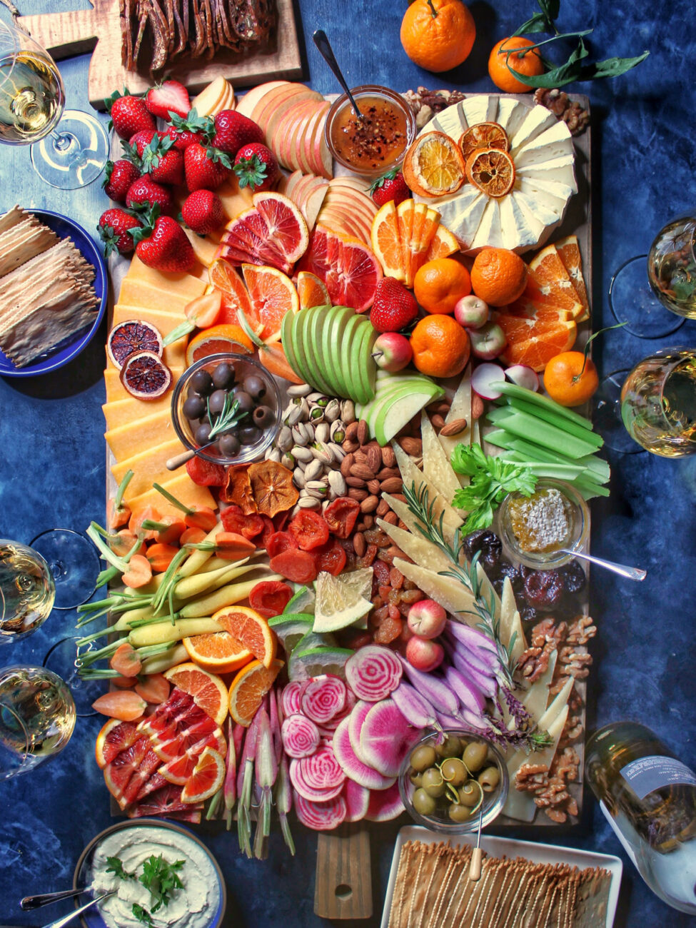 Colorful Cheese Board