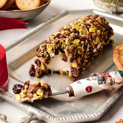 Cranberry Pistachio Goat Cheese Log