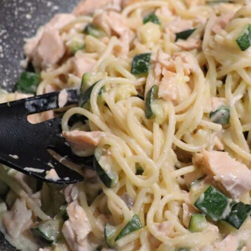 Creamy Salmon and Zucchini Pasta Recipe