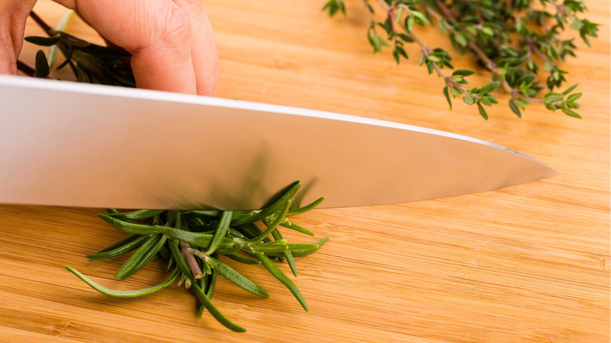 Cutting Up Rosemary and Thyme