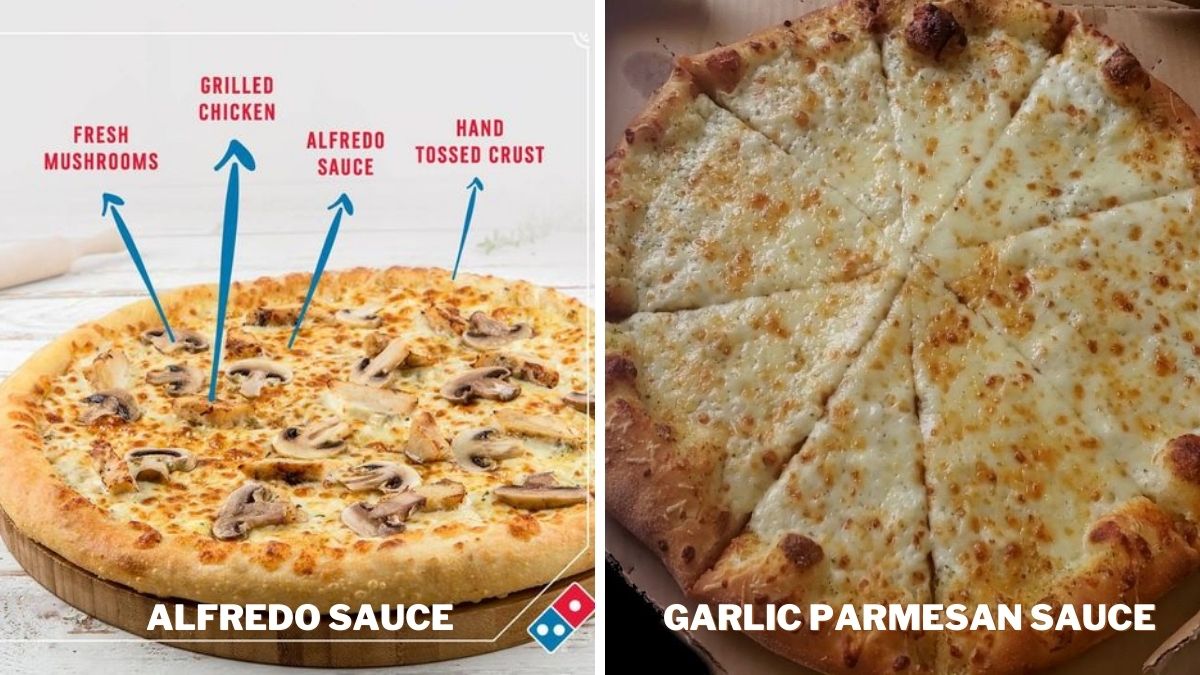 Domino’s Garlic Parmesan Sauce vs. Alfredo