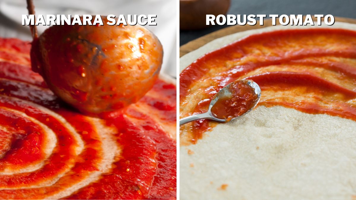 Domino's Hearty Marinara Sauce on Pizza Dough vs. Robust Tomato on Pizza Dough