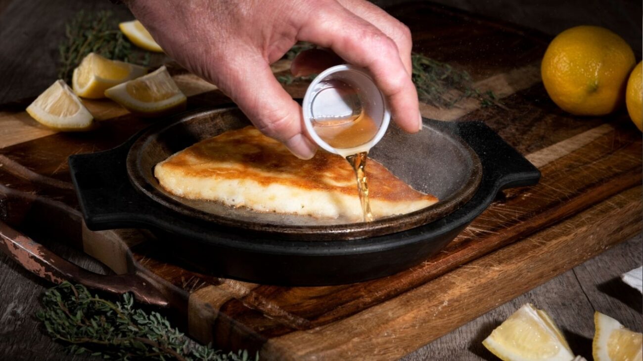 Flaming Saganaki