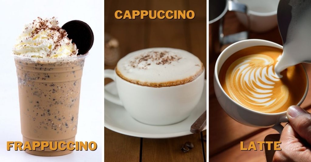 Frappuccino vs. Cappuccino vs. Latte