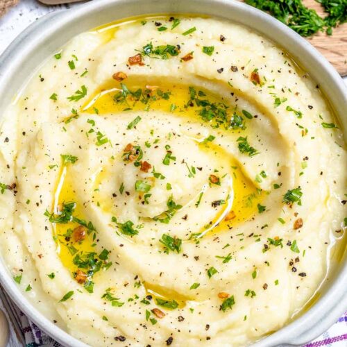 Garlic butter mashed cauliflower 3