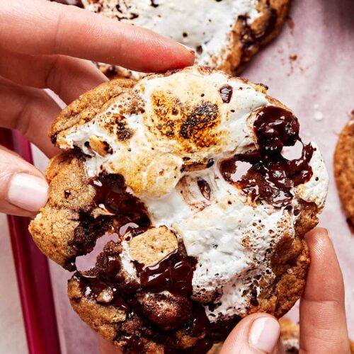 Gooey Smores Cookies with Marshmallow Fluff 12