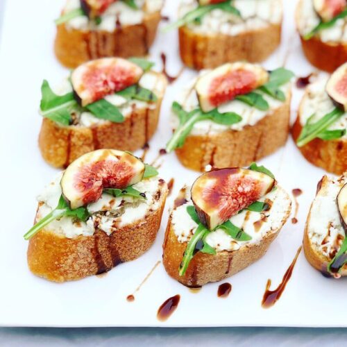 Gorgonzola and Mascarpone Crostini with Fresh Figs