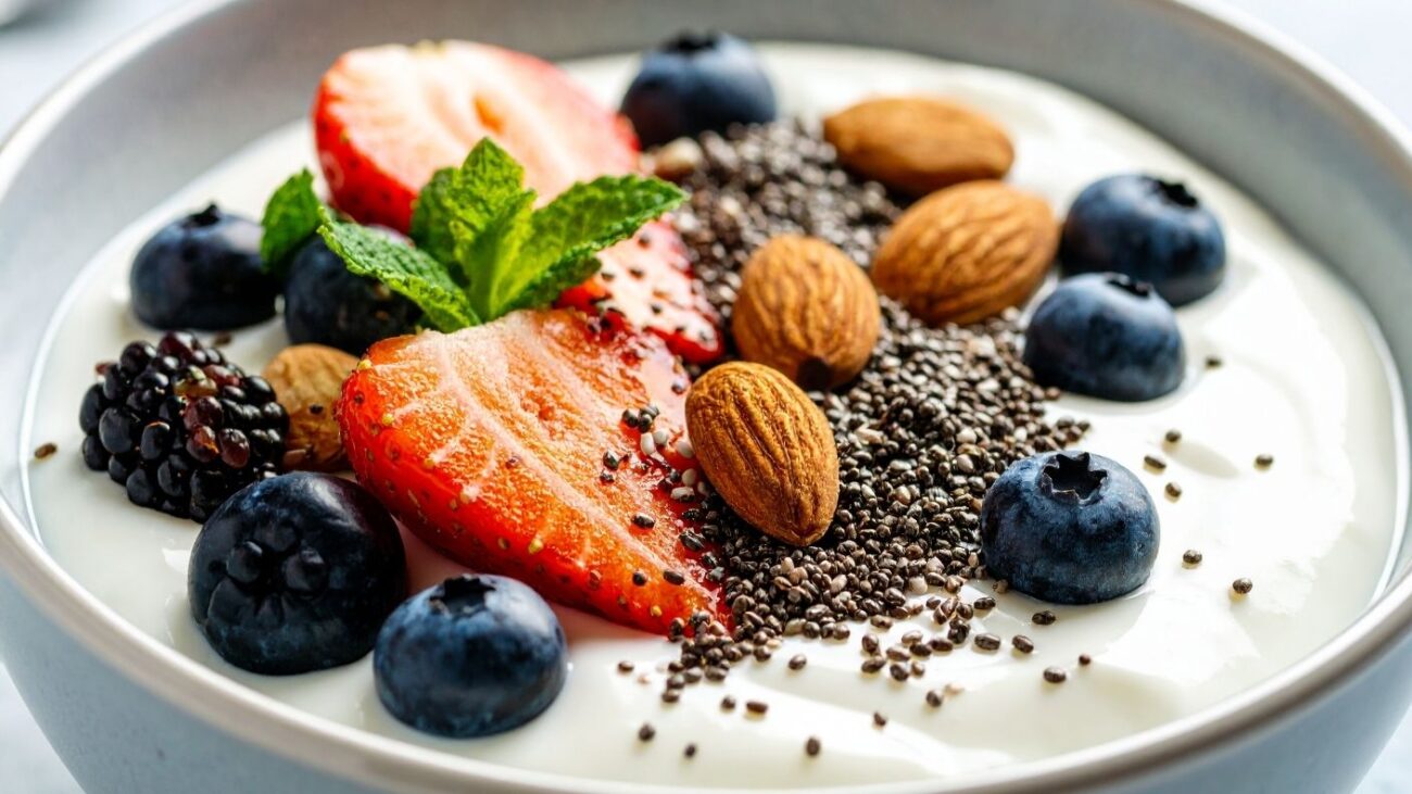 Greek Yogurt Bowl with Berries and Seeds