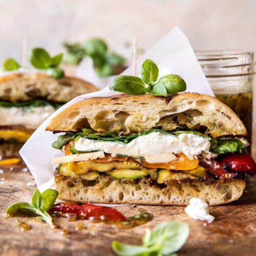 Grilled Vegetable Burrata Sandwich with Lemon Thyme Honey Mustard 1 700x1050 1