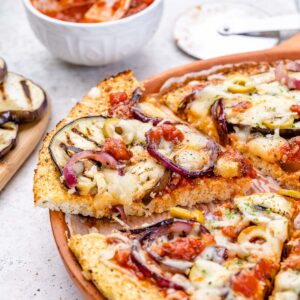 Grilled veggie cauliflower pizza 14