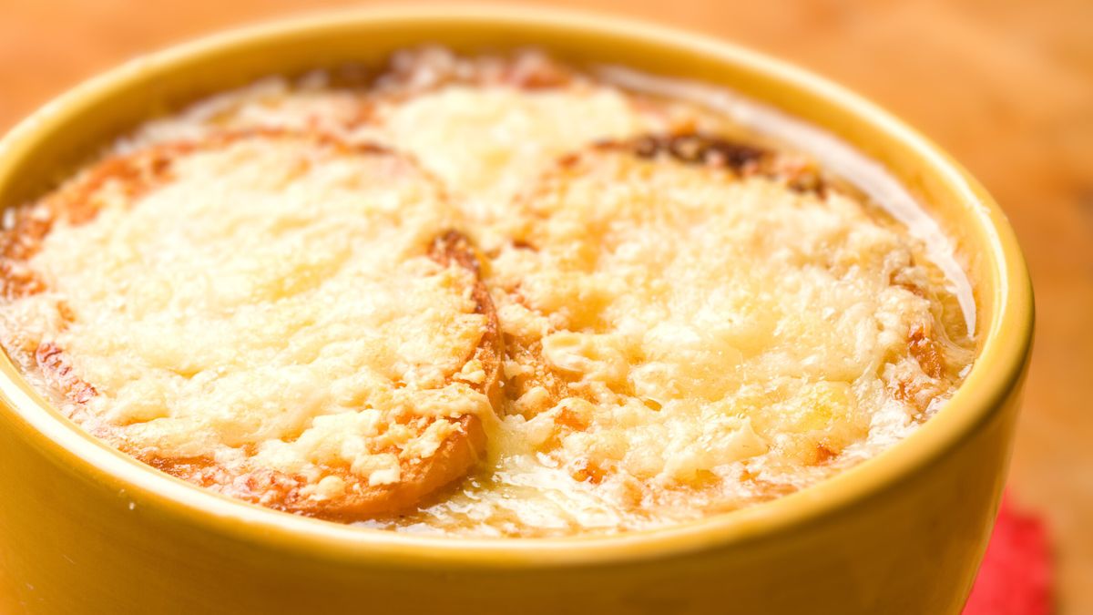 Gruyere in a French Onion Soup