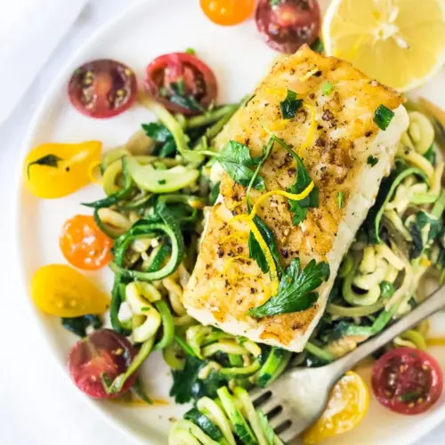 Halibut with Zucchini Noodles 109 2