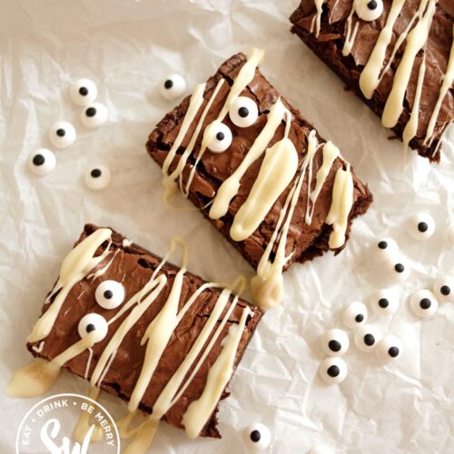 Halloween brownies mummy 1