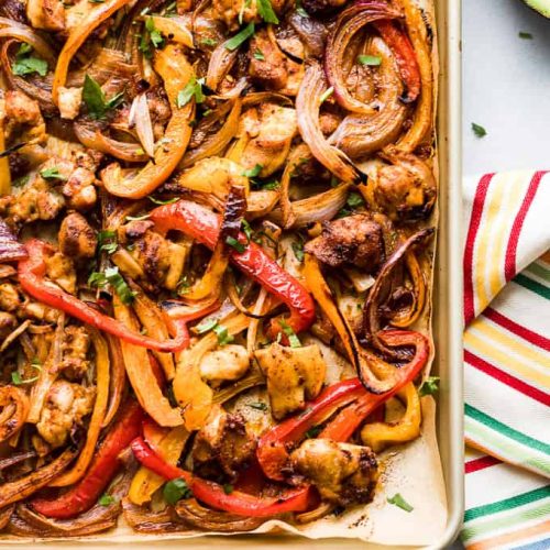 Healthy Chicken Sheet Pan Fajitas Get Inspired Everyday 6