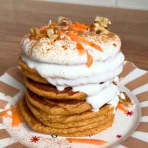 Healthy carrot cake pancakes easy Recipe