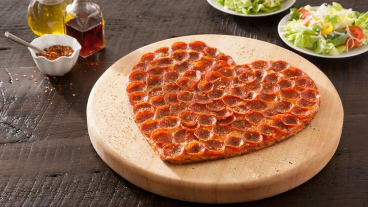 Heart-shaped Pizza