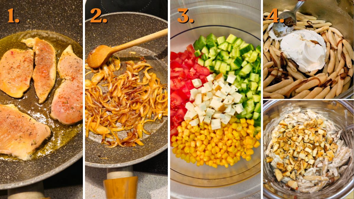 How to make chicken pasta salad