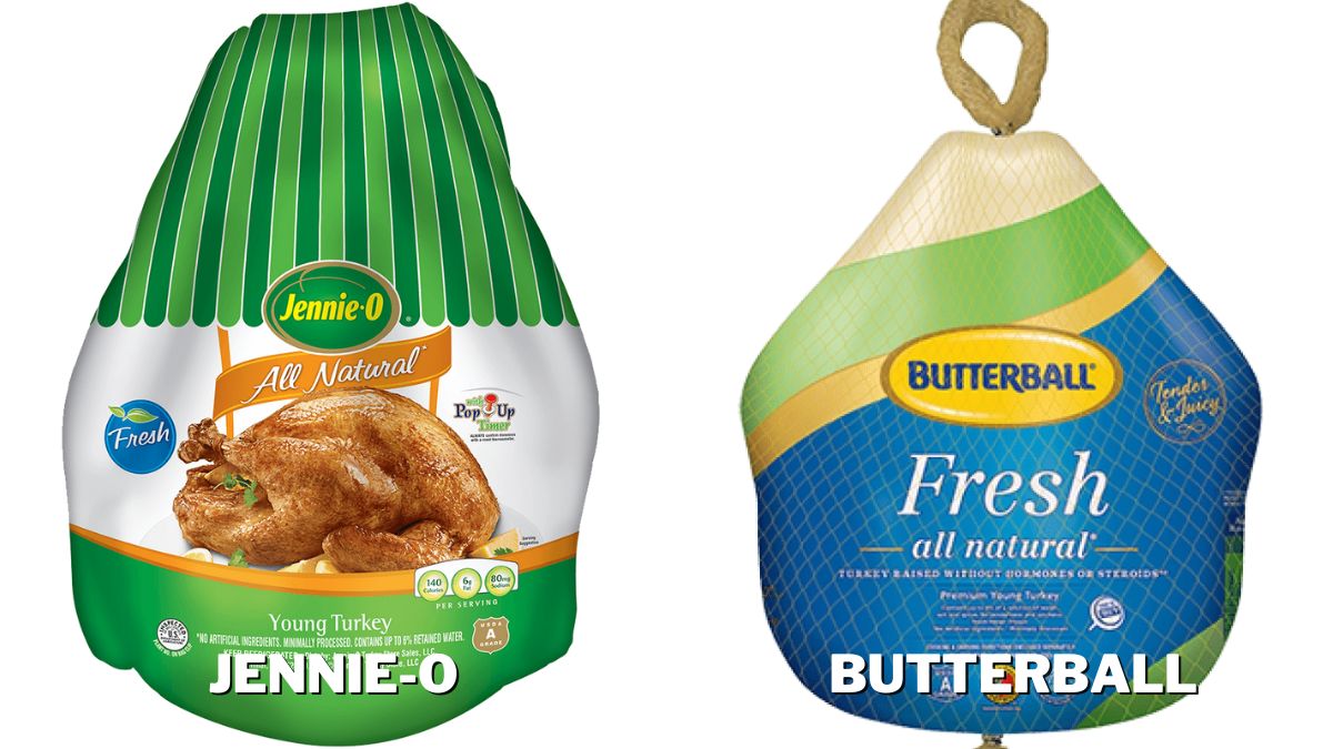 Jennie O Turkey vs. Butterball Turkey Packaging Differences