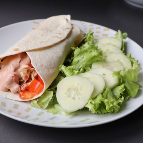 Leftover Rotisserie Chicken Wrap recipe
