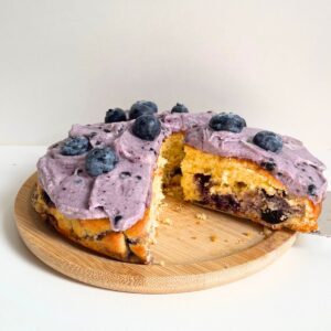 Lemon Blueberry Cake with Cream Cheese Frosting