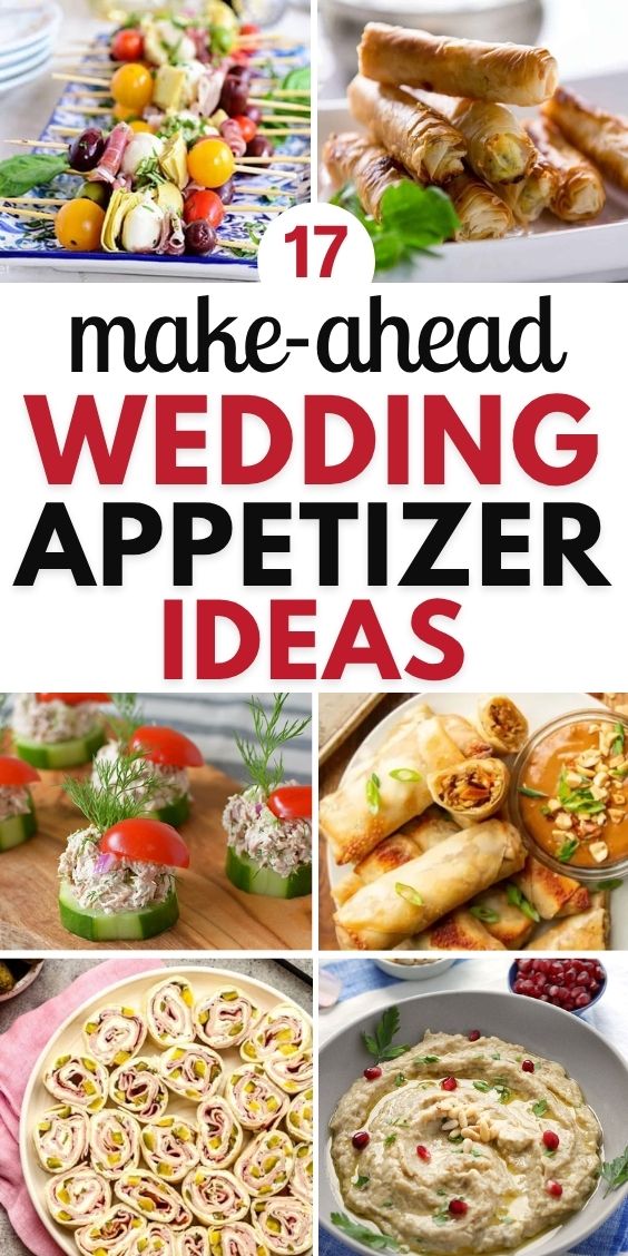 Make Ahead Appetizers for a Wedding