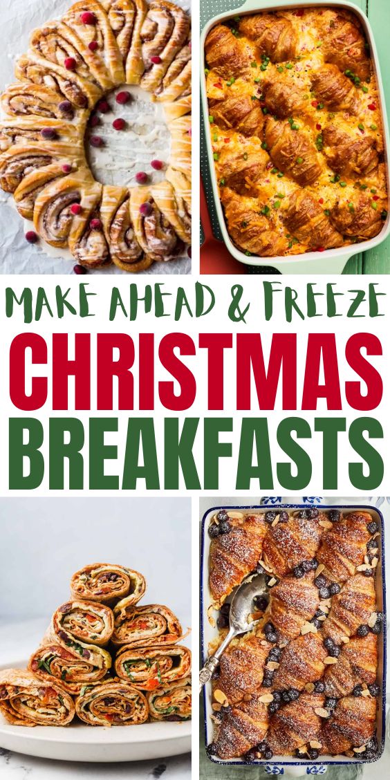 Make Ahead and freeze Christmas Breakfast Ideas